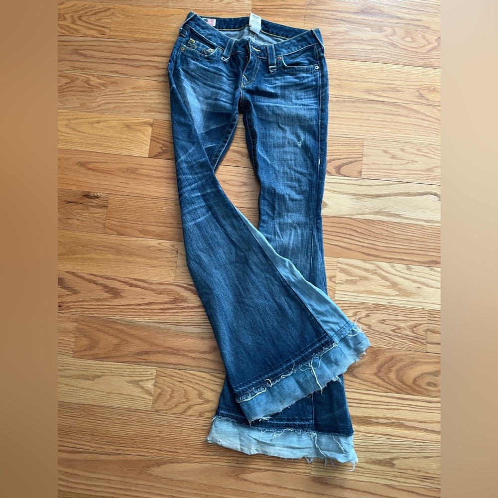 True Religion Patchwork Flare jeans size 27